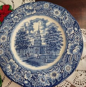 Libertblue Independence hall plate made in England